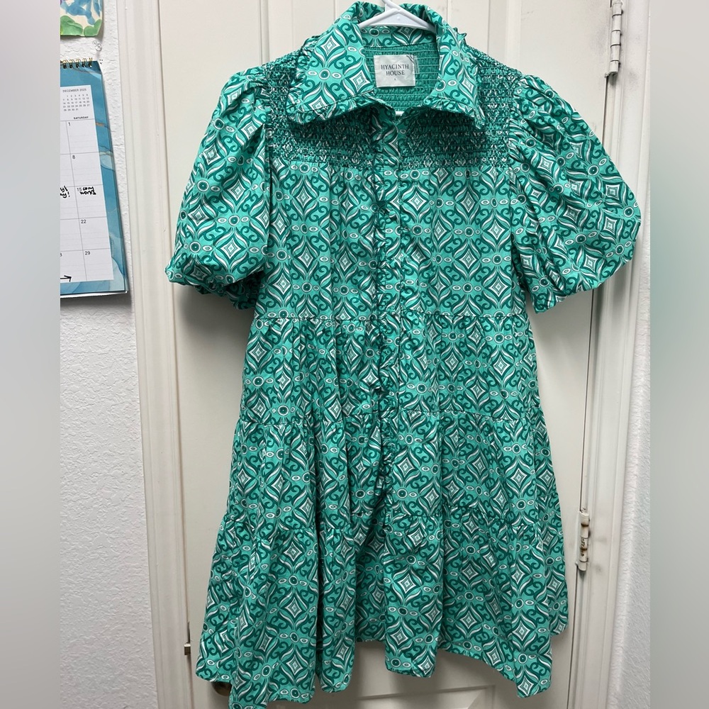 Hyacinth House Mint Green Geo Floral Graham Mini Dress - Picture 5 of 9